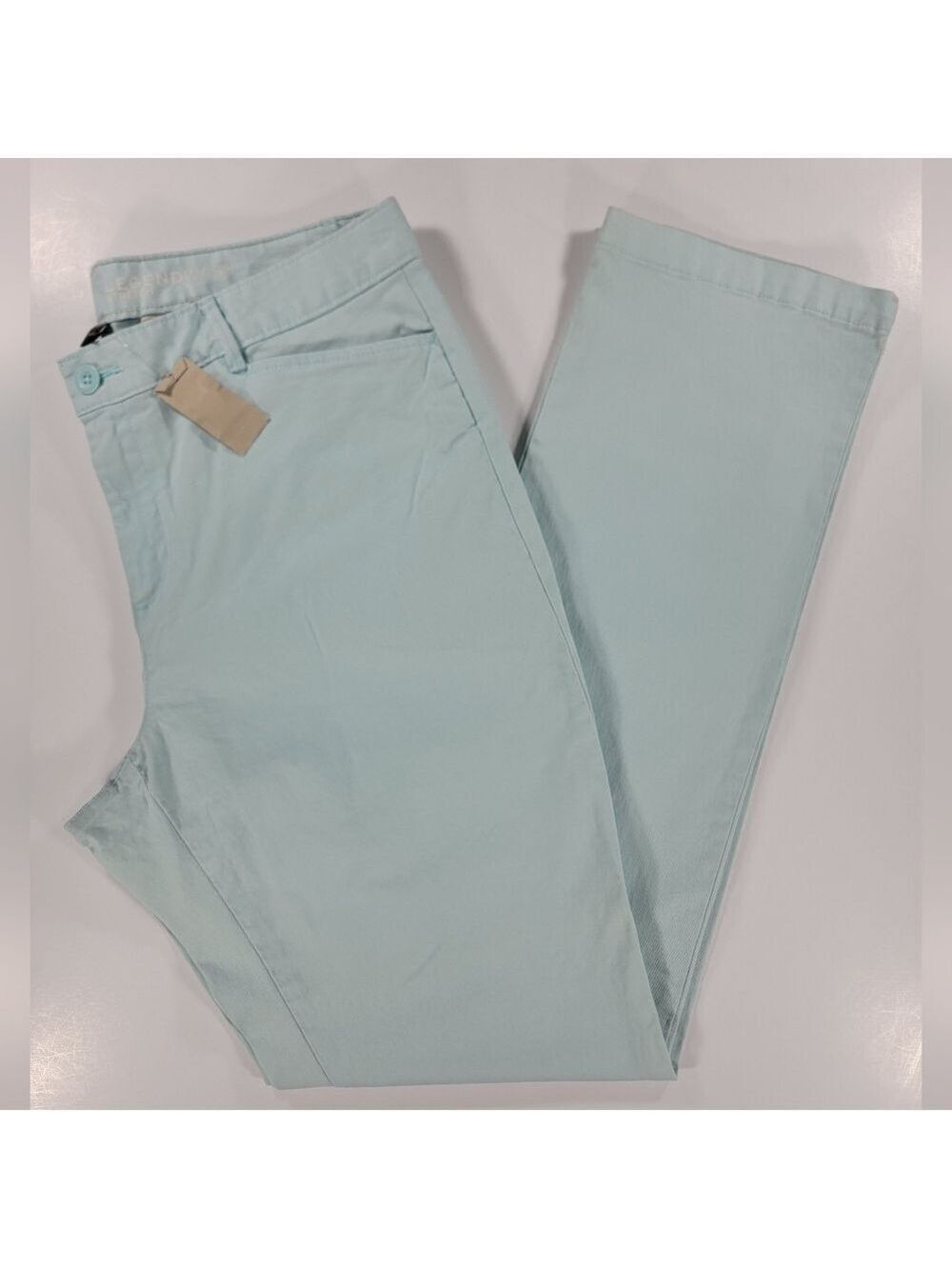 NEW Eddie Bauer Legend Wash Chino Pant Women’s 14 Tall Light Blue Stretch NWT